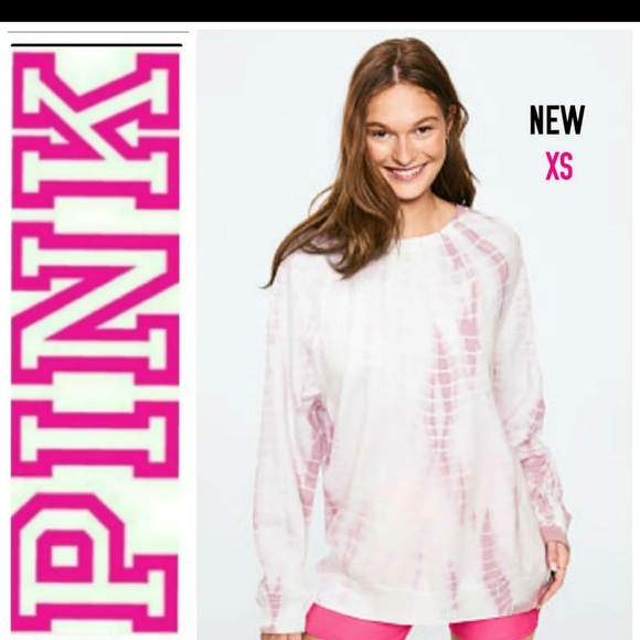 NEW VICTORIA'S SECRET PINK TIE DYE LEGGING CREW - Picture 1 of 9